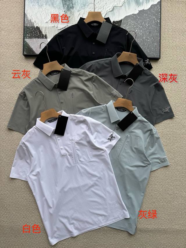 Arc'teryx 始祖鸟2025夏新款男士商务休闲刺绣Polo衫冰丝无痕速干短袖T恤 熟悉的爆款配方！！青岛外贸工厂P出品！！始祖鸟今年你必备的一款单品！ 可