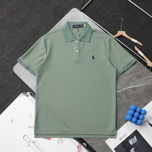 顶级复刻 高端定制 Ralph Lauren 拉夫劳伦 新款小标刺绣翻领Polo衫短袖T恤 货号: 2005 颜色：黑色 白色 藏青 灰色 绿色 顶级复刻版本