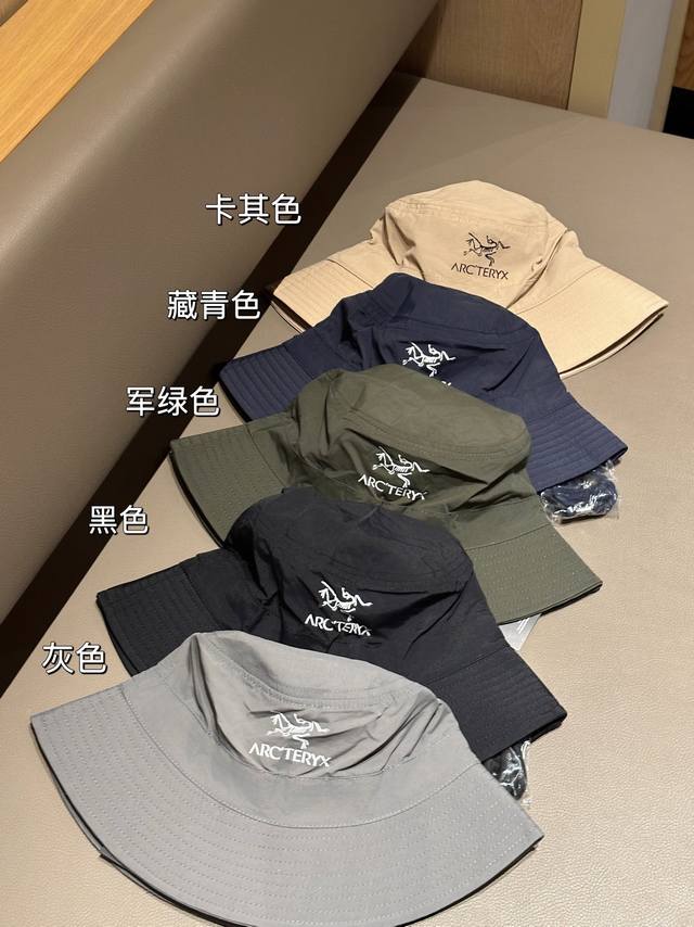 Arc‘Teryx 始祖鸟抽绳速干防晒渔夫帽 头围56-62Cm 男女同款 升级款！Upf70++！情侣款可折叠户外休闲遮阳沙滩帽子！女神男神都合适，超级好看的