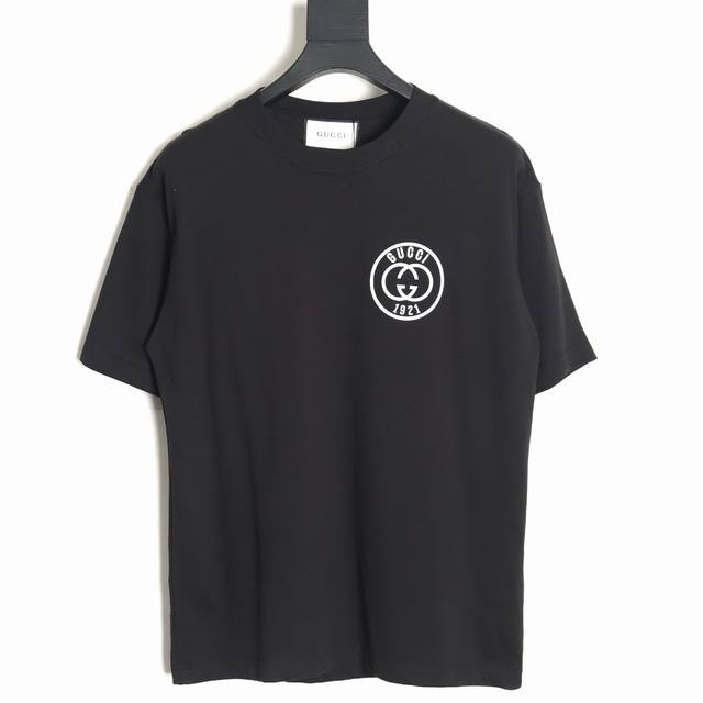 Gucci 古驰 经典黑白圆圈锁扣印花情侣圆领短袖 T恤-顶级版本 T070 男女同款 不挑年龄不挑身材不挑性别 经典不过时 面料手感非常舒服 质感超强 超级百