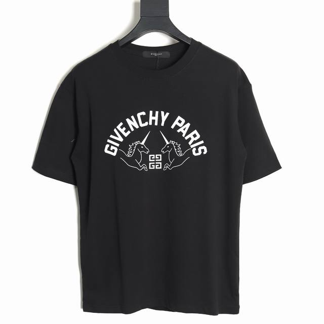 Givenchy 纪梵希 独角兽反光印花情侣圆领短袖 T恤-顶级版本 T022 男女同款 不挑年龄不挑身材不挑性别 经典不过时 面料手感非常舒服 质感超强 超级