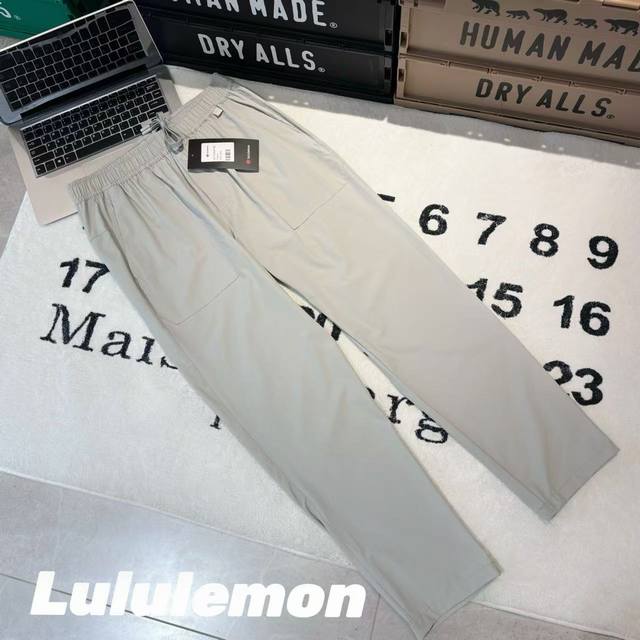 Lululemon露露乐蒙 夏季薄款Warpstreme男士松紧腰长裤 -面料：采用原版一比一定织定染Warpstreme面料。超轻薄，四面弹力，轻薄透气，防晒