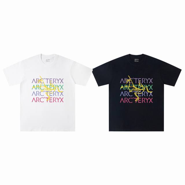 Arc'teryx 始祖鸟 最新彩色弹幕鸟印花休闲情侣短袖T恤-顶级品质 Coler：黑色 白色 Size：M L Xl 2X Number：252247 采用