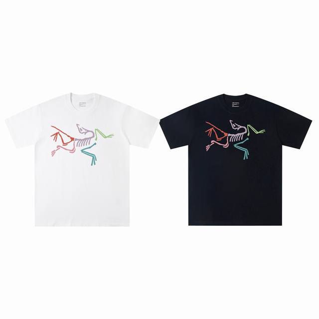 Arc'teryx 始祖鸟 经典多彩鸟印花休闲情侣短袖T恤-顶级品质 Coler：黑色 白色 Size：M L Xl 2X Number：252250 采用26