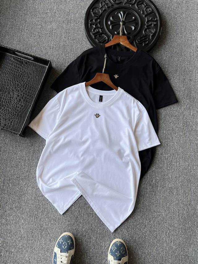 顶级高端桑蚕丝！ 人气爆款！Dior 迪奥专柜新品小蜘蛛高端丝光桑蚕丝圆领短袖T恤！恒隆在售千元级，款号：5596 迪奥家今年80支高端桑蚕丝丝光棉面料！定制高