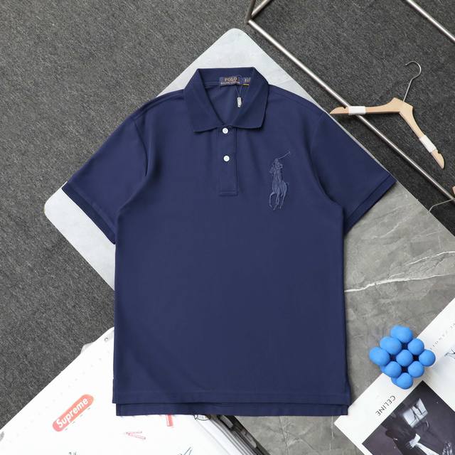 上新 顶级复刻 高端定制 Ralph Lauren 拉夫劳伦 新款大马刺绣Polo衫短袖 款号: 2006 颜色: 黑色 白色 宝蓝色 顶级复刻版本 区别市场通