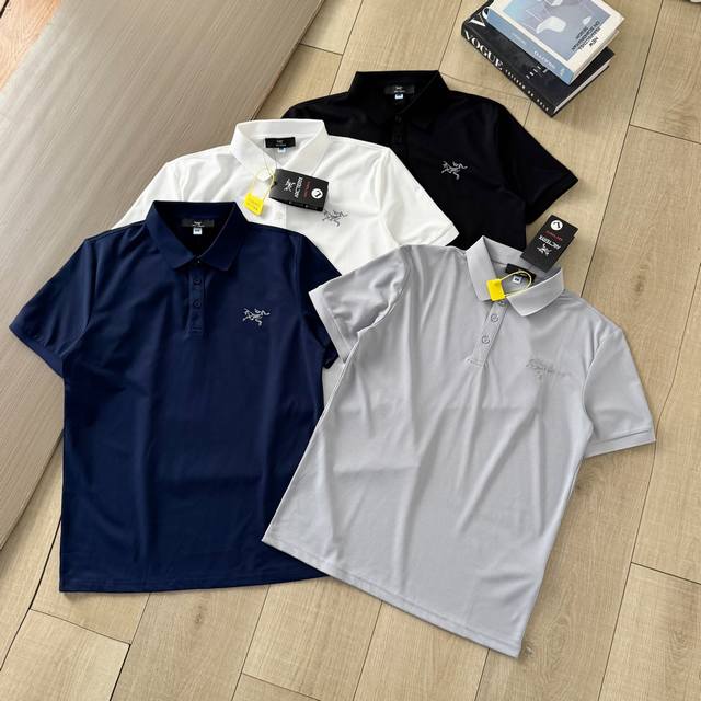 Arc'teryx -始祖鸟翻领刺绣冰棉 短袖T恤清透舒适Polo衫上衣 这款Polo衫 柔韧、耐磨、 吸湿、排汗、轻盈且触感柔软凉爽！！！棉质的舒适穿着体验