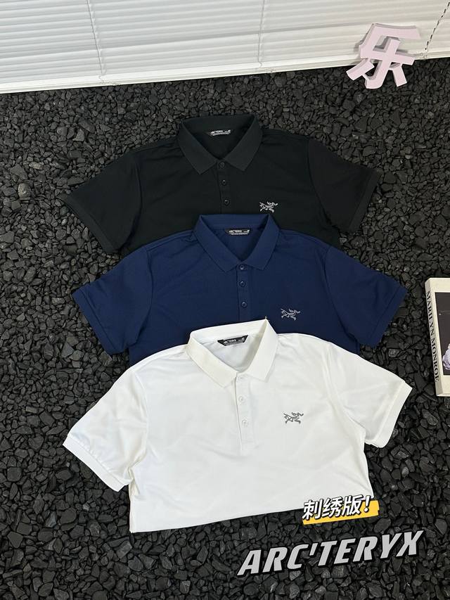 Arc'teryx 始祖鸟 24Ss鸟家基础款刺绣珠地棉翻领短袖Polo衫 胸口精美的刺绣Logo设计 ，纯棉质感亲肤舒适商务休闲皆宜，珠地棉面料比普通针织布更
