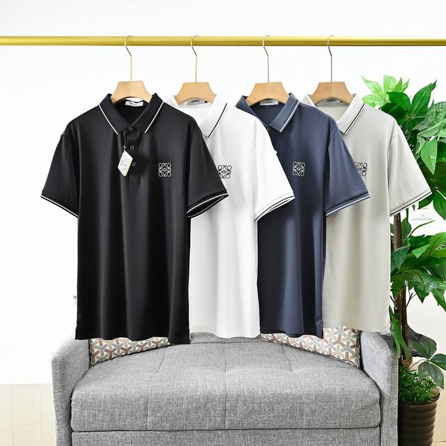 上新， 报单号：6888# 罗意威夏季经典款男士翻领Polo衫，短袖商务休闲Logo半袖纯色Polo衫 做精致男人，行风采成熟路，衣柜必备单品！ 奢品男士Pol