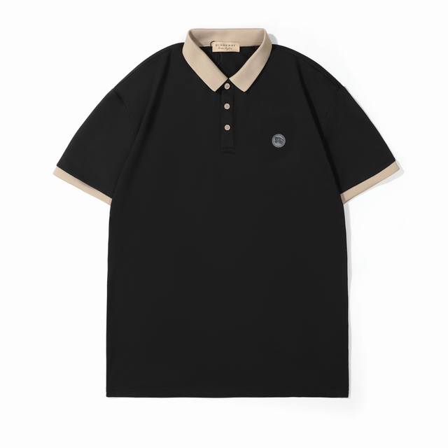 供 Burberry Bbr巴宝莉立体圆标战马印花短袖Polo衫 定制主标 辅料 水洗齐全 甄选高端弹力牛奶冰丝面料 上身舒适透气有质感 冰丝爽滑亲肤 胸前高品