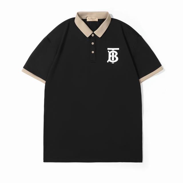 供 Burberry Bbr巴宝莉立体字母印花短袖Polo衫 定制主标 辅料 水洗齐全 甄选高端弹力牛奶冰丝面料 上身舒适透气有质感 冰丝爽滑亲肤 胸前高品质浮