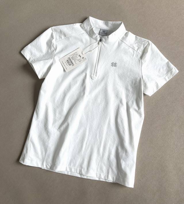 上新 Kolon Sport 可隆速干T恤 女子半拉链吸湿夏户外运动透湿上衣短袖Lkzt5Mn080-Bk 女士半拉链短袖T恤 吸湿速干 透湿 场景系列 适用场