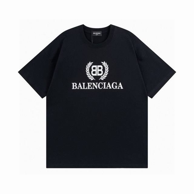 Balenciaga 巴黎世家2025 Ss 经典麦穗印花短袖T恤 本市场No.1的质量 真正天花板品质 全部原版开发注意细节图 避免被盗图商家混发 正确260