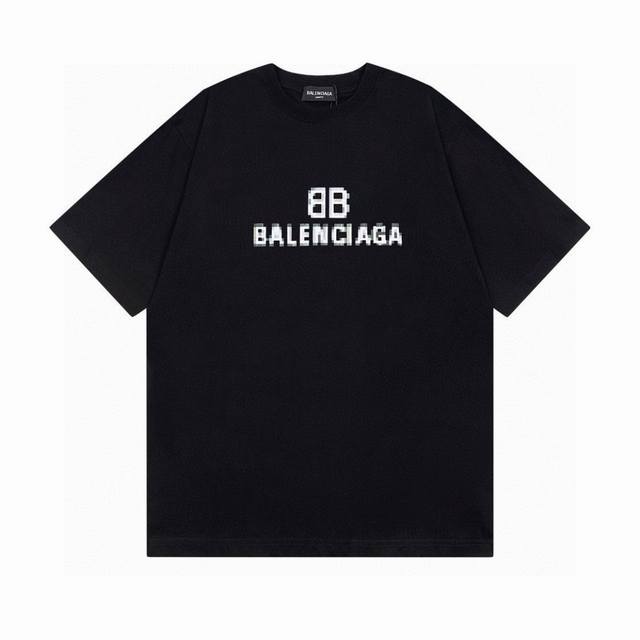Balenciaga 巴黎世家2025 Ss 经典幻影Bb直喷印花短袖T恤 本市场No.1的质量 真正天花板品质 全部原版开发注意细节图 避免被盗图商家混发 正