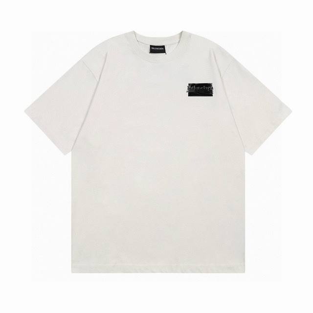 Balenciaga 巴黎世家2025 Ss 可乐刺绣黑胶带短袖T恤 本市场No.1的质量 真正天花板品质 全部原版开发注意细节图 避免被盗图商家混发 正确26