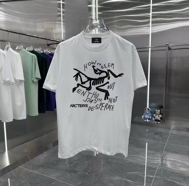始祖鸟系列 专柜款复古情侣 印花短袖T落肩袖 重磅280G精梳棉材质 透气舒适 进口外贸级专柜印花，随意搓洗不褪色不变形。 情侣款 男女同款哦