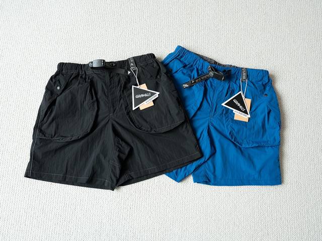 原厂品质 小野人 Gr Micci X And W Nder 联名款大口袋尼龙短裤 男女同款 颜色: 黑色 蓝色 尺码: S M L Xl 尺码表 S： 腰围7