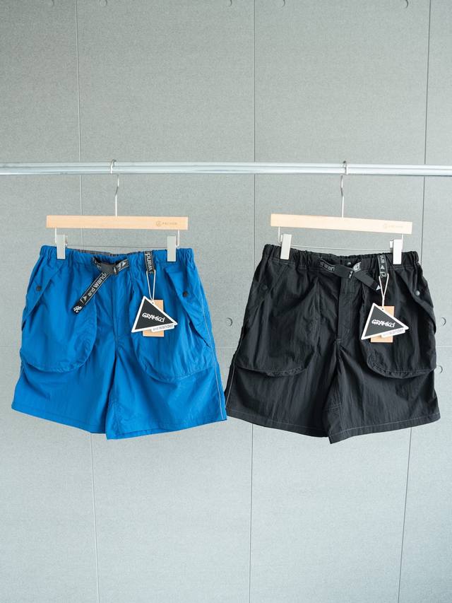原厂品质 小野人 Gr Micci X And W Nder 联名款大口袋尼龙短裤 男女同款 颜色: 黑色 蓝色 尺码: S M L Xl 尺码表 S： 腰围7