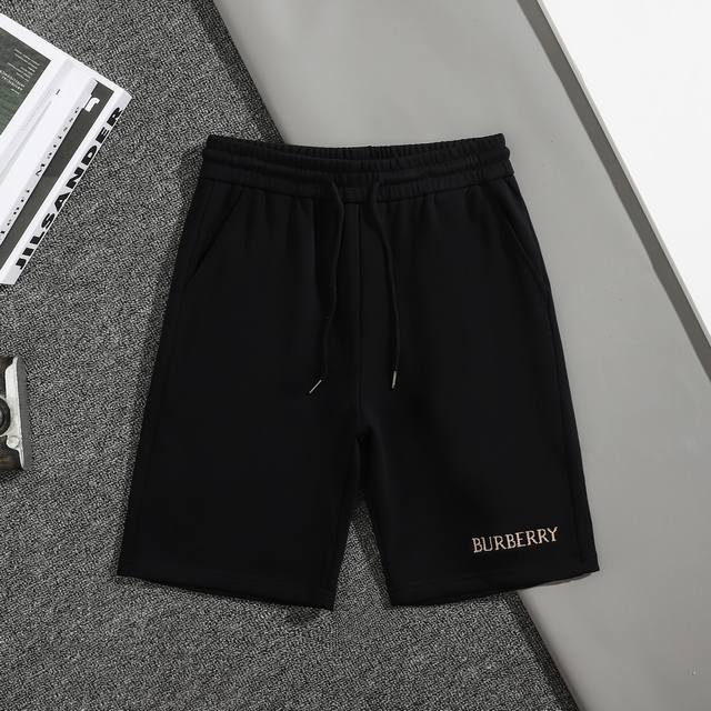 顶级复刻版本 Burberry 巴宝莉 2025新款 轻奢主义 前幅颗粒刺绣字母Logo 后口袋拼色十字绣战马 男女日常通勤穿搭必备 休闲短裤 定制毛圈面料 松