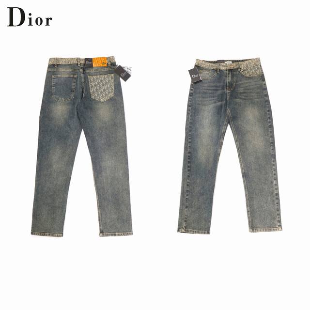 高奢新款 2025 迪奥 Dior 高端原单男士水洗休闲牛仔裤 客供面料带弹力，原厂定制五金，香港洋行渠道货， 高端日本代工出品，重磅白金级臻品，G柜同渠道订单