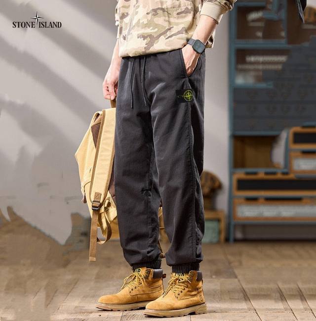 Stone Island石头岛 夏季薄款品质纯棉轻便户外风休闲长裤 男女高街潮款 网络线上 海内外人气爆款∽ 采用 %面料 立体裁剪 大厂流水作业 匠心制作工艺