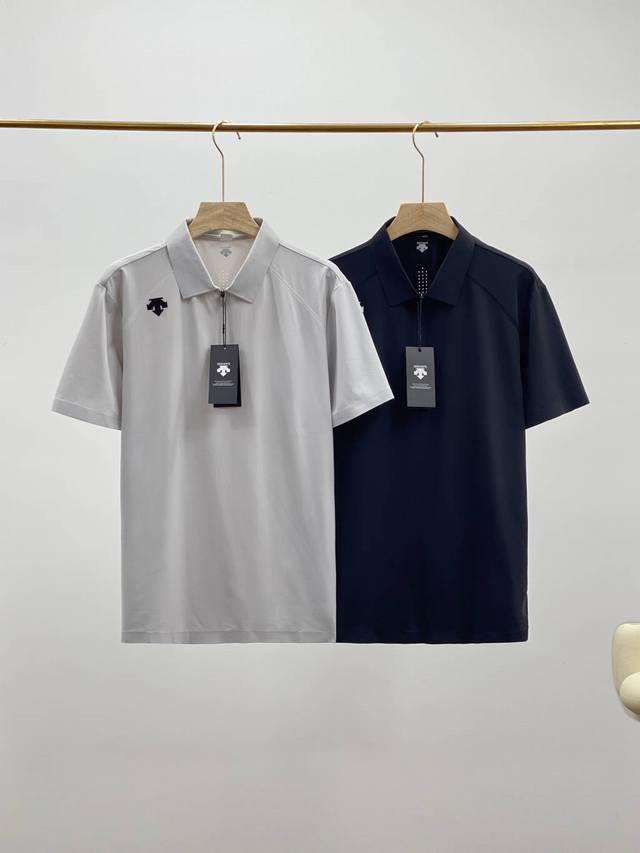 Descente 迪桑特*25年夏季新品男士翻领Polo衫3D立体裁剪 夏季新款综训运动健身男士吸湿速干防晒短袖Polo，采用吸湿性极佳的专业运动面料，比普通针