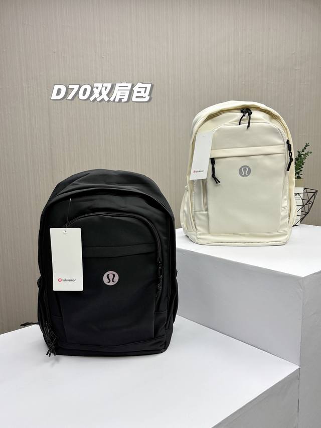 全场景适用、男女通用！Lululemon 2025最新款通勤款防泼水纯色百搭双肩包，高质量大容量旅行双肩包，无惧风雨，畅行无阻！简约就是最特殊的美，今夏必入的一
