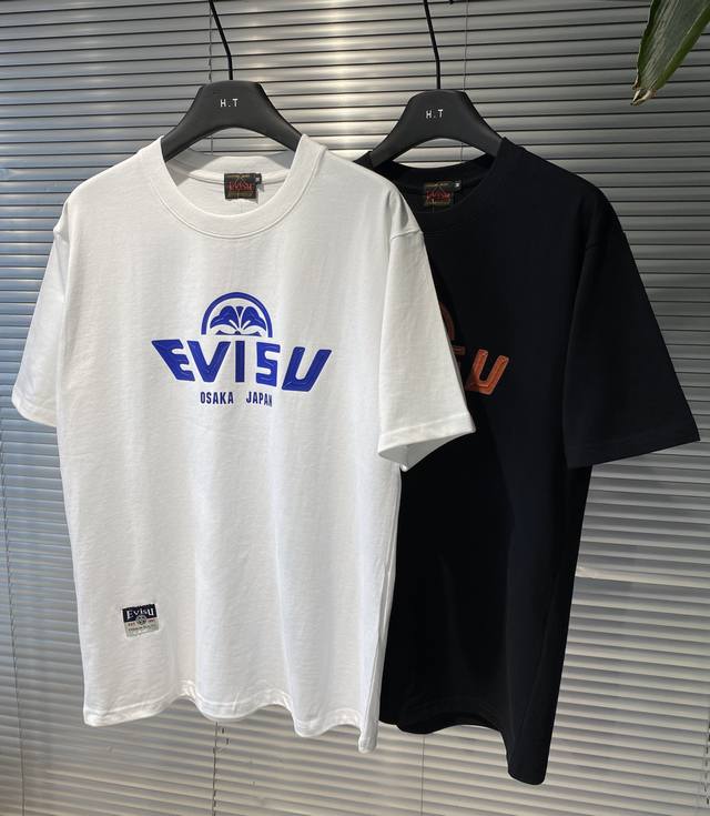 Evisu福神 25Ss 夏季新品流行时尚运动休闲男女同款商标T恤短袖！！ 产品信息 产品 名 称： Evisu福神商标图案T恤产品 款号：2Eshtm5Ts7