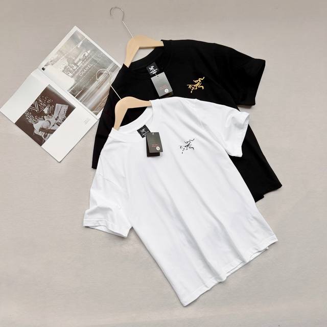 Arc'teryx 始祖鸟25Ss专柜棋盘格短袖T恤 官网同步发售，270G全棉面料，正品购入1:1开模打板，Os宽松版型，定制螺纹蛋糕领，进口压烫机高温冷热双