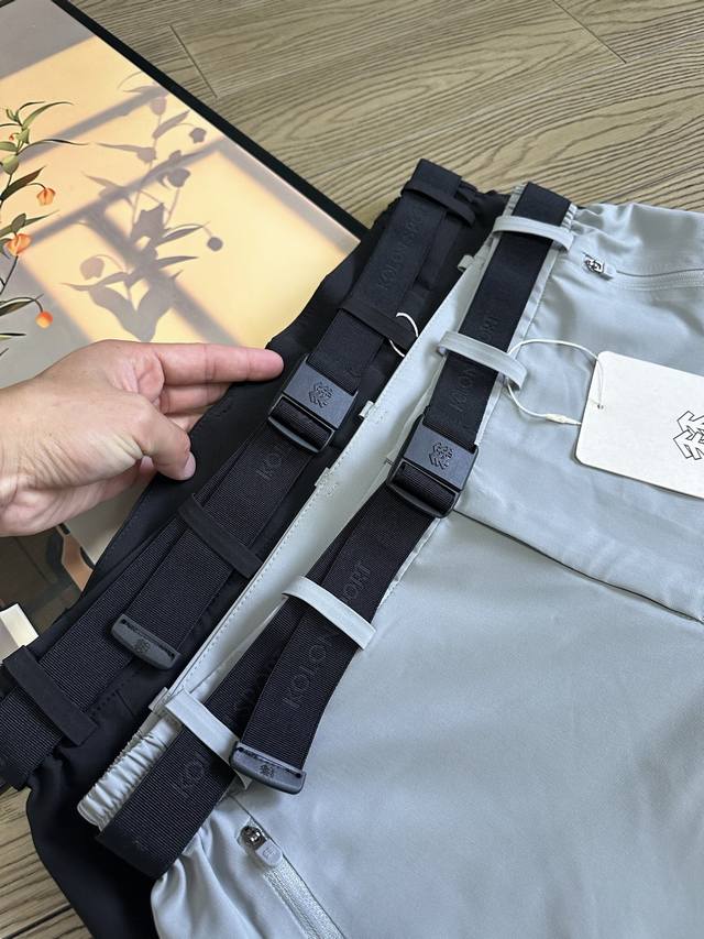 细节图 Kolonsport 可隆 Rock软壳短裤 夏日户外全能装备解锁无拘运动体验 原单代工厂P大货剩余，特供辅料面料，尺码不同腰带长度不同，每一条腰带都是