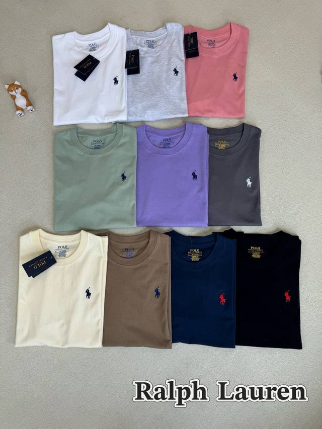 新加3个配色 共10色 Ralph Lauren 拉夫劳伦 25Ss 基础爆款小马刺绣短袖圆领情侣款T恤 小红书热门爆款，明星网红同款穿搭，男女日常通勤穿搭必备