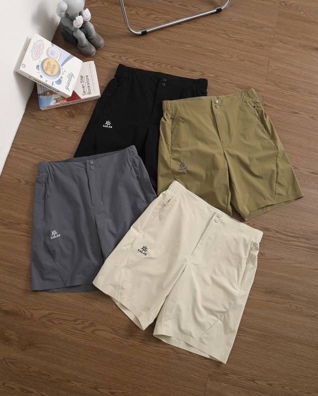 上新 品牌：凯乐石 Kailas 尺码：M-L-Xl-Xxl-Xxxl 颜色：黑色-灰色-白色-卡其 类型：机能工装休闲速干短裤 材质：进口运动透气速干面料 厚