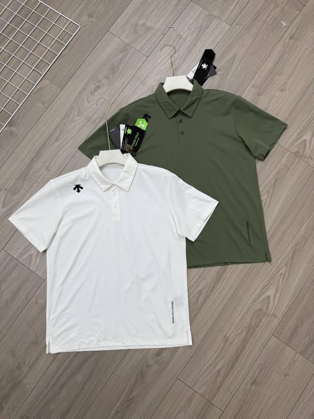 丶上新 迪桑特速干Polo衫 细节图 Descente 迪桑特 Training系列 综训训练运动健身男士短袖Polo衫 夏季单品 品牌介绍：安踏旗下三箭头之一