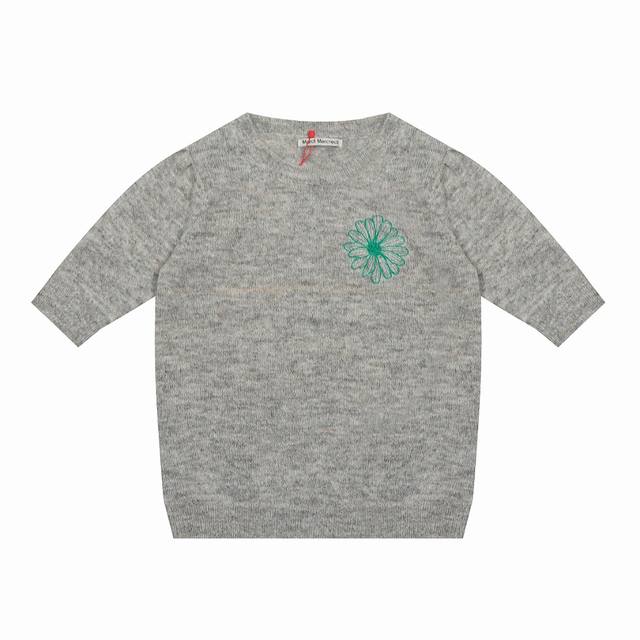 Mardi Mercredi 玛尔迪 25Ss小雏菊刺绣Logo针织短袖-原单品质 Mardi Mercredi 玛尔迪马海毛羊毛混纺渐变色女神款针织短袖 主供