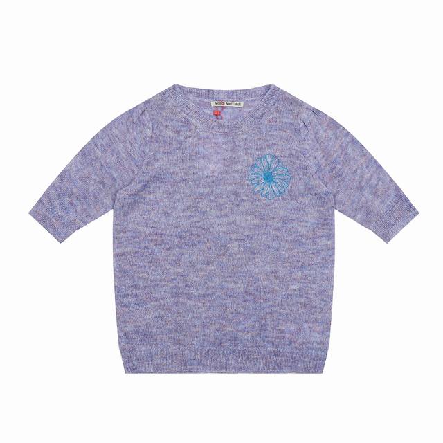 Mardi Mercredi 玛尔迪 25Ss小雏菊刺绣Logo针织短袖-原单品质 Mardi Mercredi 玛尔迪马海毛羊毛混纺渐变色女神款针织短袖 主供