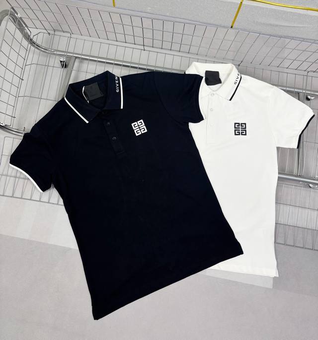 2025Ss:Givenchy 纪梵希专柜同步新款 男士高端商务Polo衫 爆款推荐 -采用原版Zp一致定制索罗娜双珠地面料 螺纹同缸定染零色差 ！ Yb一样克