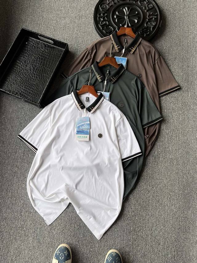 顶级冰感棉！ 人气爆款！Zegna 杰尼亚专柜新品冰感棉短袖无痕Polo衫！恒隆在售万元级，款号：2403 杰尼亚家今年最新高定全新冰感锦棉面料！拿到手摸出来特
