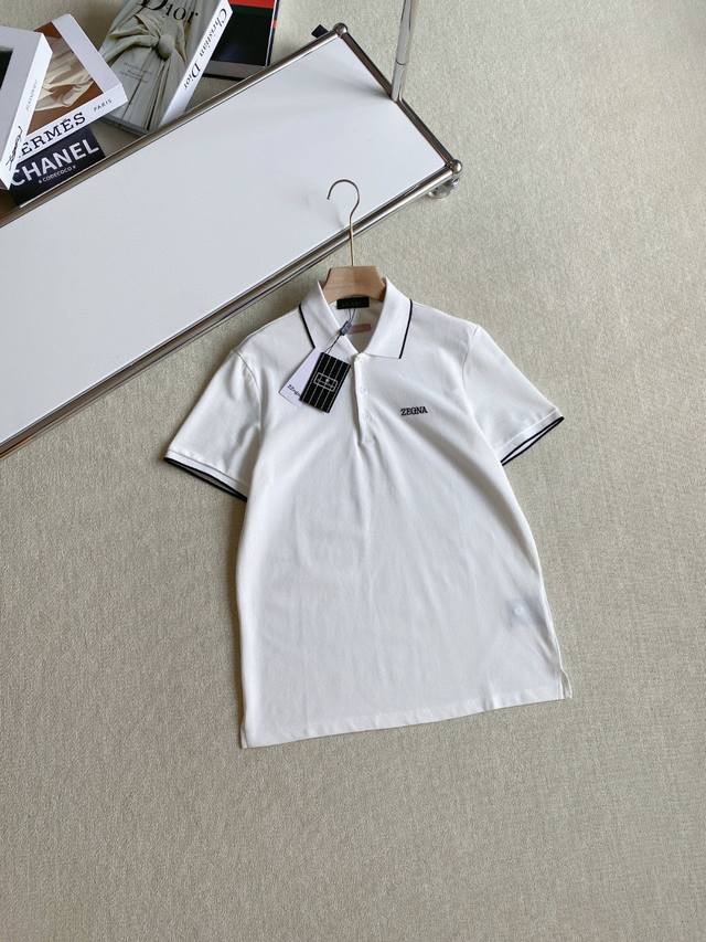 Zegna 杰尼亚男士新款商务休闲翻领简约款短袖Polo衫 独家高货！区别市面通货！官网在售4900+ 一比一出品 包装+三标齐全 前胸 后领标都是精密刺绣！采