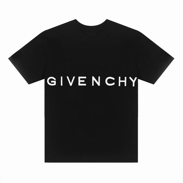 Givenchy*纪梵希 Givenchy*纪梵希字母立体刺绣短袖T恤 -定制260克32支全棉双纱紧密爽滑面料 布面干净 布纹清晰 手感非常细腻扎实 更加力挺