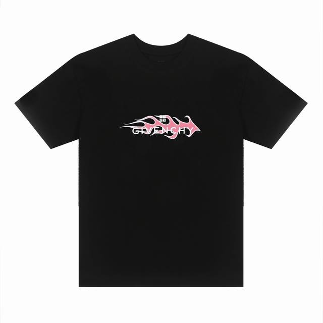 Givenchy*纪梵希 Givenchy*纪梵希龙年火焰印花短袖T恤 -定制260克32支全棉双纱紧密爽滑面料 布面干净 布纹清晰 手感非常细腻扎实 更加力挺