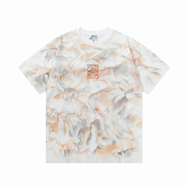 Loewe 罗意威 2025新款 轻奢主义 男女同款 短袖T恤 定制320克100％双纱纯棉面料 定染32支双股螺纹 立体硅胶工艺Logo 喷墨工艺 领标吊牌主