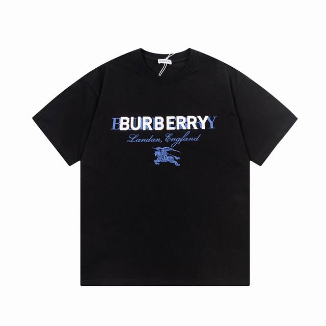 Burberry 巴宝莉 重叠字母 战马印花 大Logo经典识标印花精致升级 灵感源自八十年代复古 原版面料 官方同款 短袖T恤 定制310克同缸染面料 手感非
