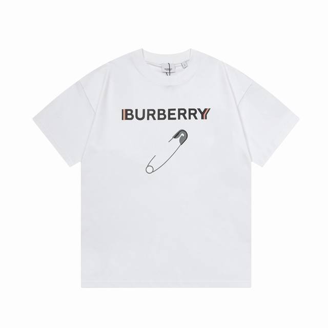 Burberry 巴宝莉 横条印花 战马刺绣 大Logo经典识标印花精致升级 灵感源自八十年代复古 原版面料 官方同款 短袖T恤 定制260克同缸染面料 手感非