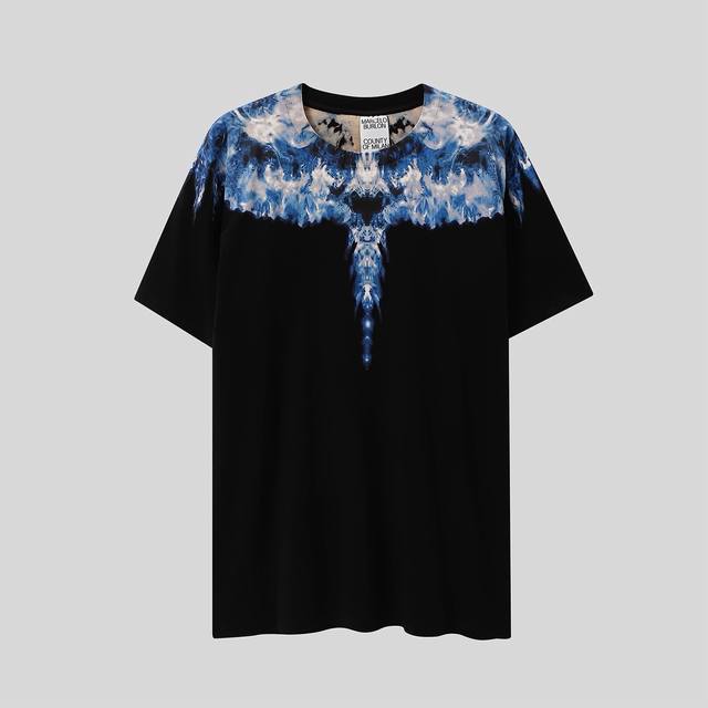 马塞洛布隆 Mb蓝烟雾翅膀纯棉T恤 码数：S.M.L.Xl.Xxl
