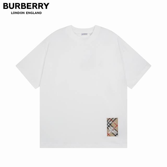细节图 顶级版本.官网品质 #Burberry巴宝莉马术骑士徽标贴绣短袖T恤#官方原版一比一复刻 面料采用Bur定制平织棉 舒适透气不变形 进口田岛刺绣机出品