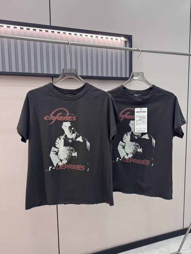 顶级版本 Enfants Riches DéPriméS Erd忧郁的富二代 24Ss 柏林迪斯科人像短袖 . 面料：定染220克100%纯棉 印花：手工菲林丝