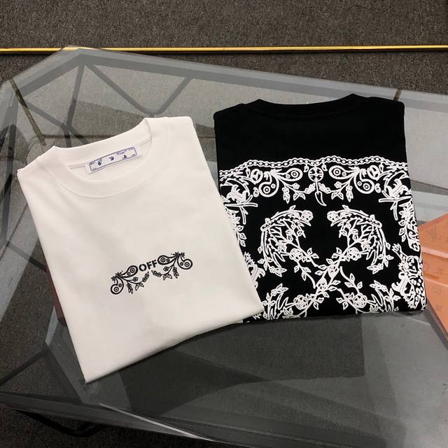 上新 款号: O10# Off-White 2025新款字母Logo印花短袖T恤 原版面料高版本高品质 网红明星同款 采用定织定染高克重原版面料，洗水完高达2