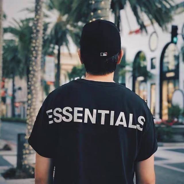 顶级正确版本 877# -Fear Of God Fog复线 Essentials 3M反光宽松短袖T恤Tee- 爆款来袭，各路明星最爱单品，百搭必备，上身超级