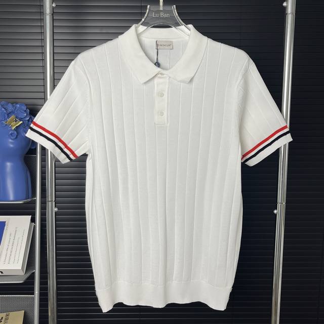 460 当天到货 现货现配 Thom Browne 汤姆布朗25Ss针织衫Polo短袖 原版面料 官网同款 非再生纱 高版本 独立定织面料 经历柔软定型 洗水不