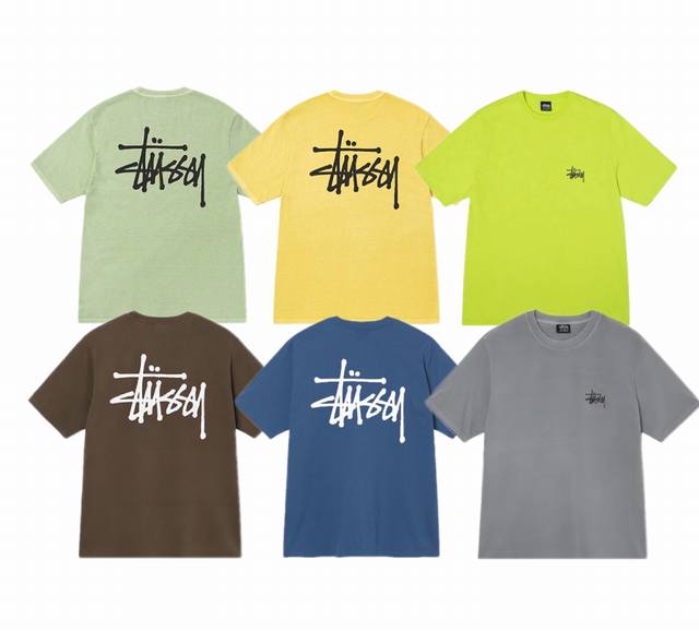S001 # 上新款号：S001 Stussy 斯图西 Tee 经典基础印花男女短袖T恤 原版打造 细节高控 -面料精选230G纯棉面料 手感柔软舒适 吸汗透气